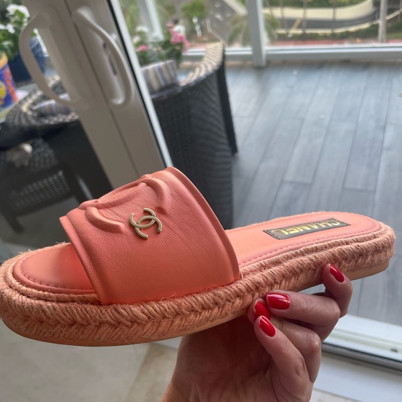Chanel - Espadrilles - Mule - Light Orange - 39 (9) - Picture 7 of 9